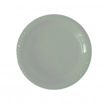 20 ASSIETTES PLASTIQUE RÉUTILISABLE 22CM TAUPE