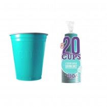 20 GOBELETS 53CL RÉUTILISABLES-TURQUOISE