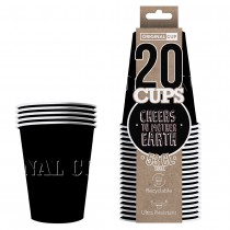 20 GOBELETS XL EN CARTON 53CL - NOIR