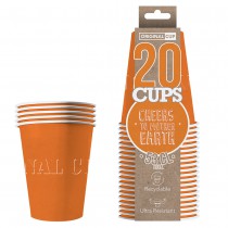 20 GOBELETS XL EN CARTON 53CL - ORANGE