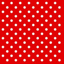 20 SERVIETTES 33CM  POIS BLANCS - ROUGE