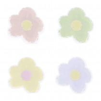 20 SERVIETTES COCKTAIL PAPIER FLEURS 26CM PASTEL