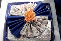 20 SERVIETTES FLEUR ROSE PASTEL 33x33CM