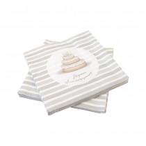 20 SERVIETTES PAPIER ANNIVERSAIRE DOUCEUR 33CM