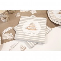 20 SERVIETTES PAPIER ANNIVERSAIRE DOUCEUR 33CM