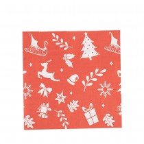 20 SERVIETTES PAPIER CADEAUX NOËL 32.5CM ROUGE