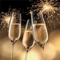 20 SERVIETTES PAPIER CÉLÉBRATIONS 33CM OR