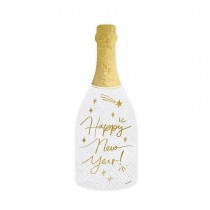 20 SERVIETTES PAPIER CHAMPAGNE 29X24CM BLANC