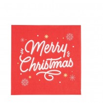 20 SERVIETTES PAPIER CHRISTMAS ÉTOILE 32.5CM ROUGE