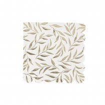 20 SERVIETTES PAPIER COCKTAIL JOLIS BRINS 24CM OR