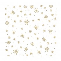 20 SERVIETTES PAPIER CRISTAUX DE GLACE 33CM OR