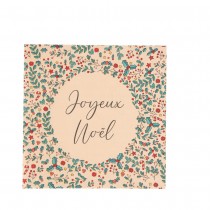 20 SERVIETTES PAPIER FEUILLAGE FESTIF NOËL 32.5CM