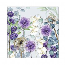 20 SERVIETTES PAPIER FLEURS PLANTES LUNAIRES 33CM