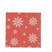 20 SERVIETTES PAPIER FLOCONS NOËL 32.5CM ROUGE