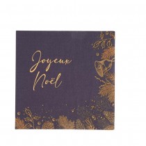 20 SERVIETTES PAPIER FORÊT NOËL 32.5CM BLEU