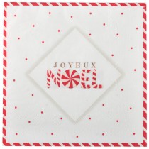 20 SERVIETTES PAPIER GOURMANDISES NOËL 33X33CM