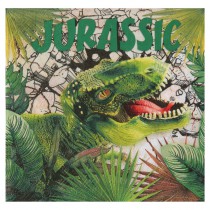 20 SERVIETTES PAPIER IMPRIMÉ T-REX JURASSIC 33CM