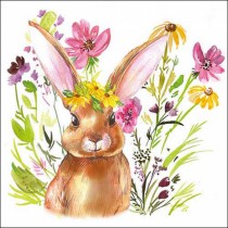 20 SERVIETTES PAPIER LAPIN PRAIRIE 33CM