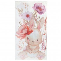 20 SERVIETTES PAPIER LAPINOU FLEUR 33X40CM PASTEL