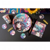 20 SERVIETTES PAPIER MANGA 33CM MULTICOLORE