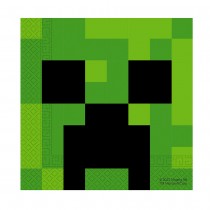 20 SERVIETTES PAPIER MINECRAFT JEUX VIDÉO 33CM