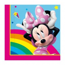 20 SERVIETTES PAPIER MINNIE RAINBOW 33CM