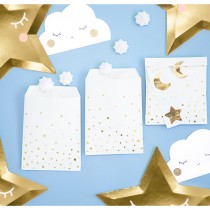 20 SERVIETTES PAPIER NUAGE ENDORMI 16X9.5CM BLANC