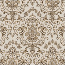 20 SERVIETTES PAPIER ORNEMENTS BAROQUE 33CM CRÈME