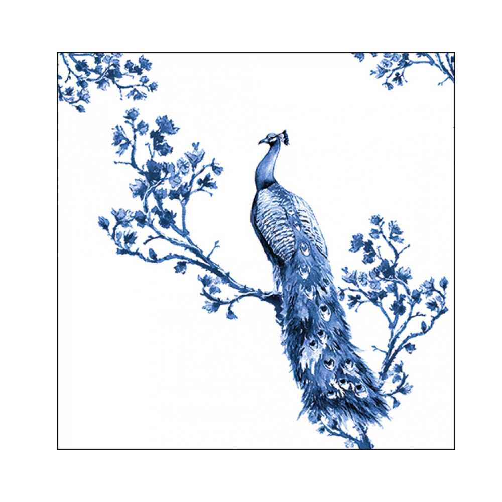 serviette papier bleu roi