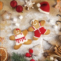 20 SERVIETTES PAPIER PÂTISSERIE BISCUITS NOËL 33CM
