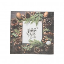 20 SERVIETTES PAPIER PIGNES SAPINS NOËL 32.5CM