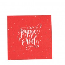 20 SERVIETTES PAPIER POIS NOËL 32.5CM ROUGE