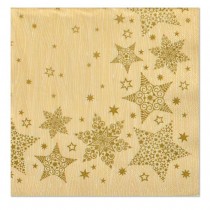 20 SERVIETTES PAPIER PREMIUM NOËL ÉCLAT 40CM CRÈME