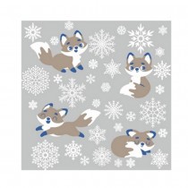 20 SERVIETTES PAPIER RENARD MIGNON 33CM GRIS