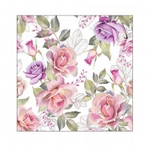 20 SERVIETTES PAPIER ROSES JOSÉPHINE 33CM