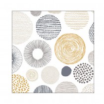 20 SERVIETTES PAPIER TEXTURES DE CERCLE 33CM