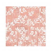 20 SERVIETTES PAPIER TIGES FEUILLES 33CM ROSE