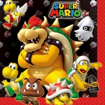20 SERVIETTES SUPER MARIO  33 CM