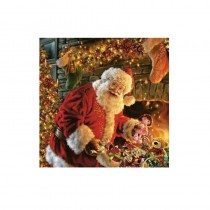 20 SERVIETTES WARM SANTA CLAUS 33X33CM