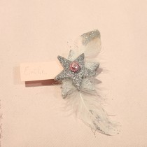 24 ÉTOILES PAILLETÉES ARGENT 4/5 CM