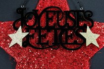24 ÉTOILES PAILLETÉES DORÉES
