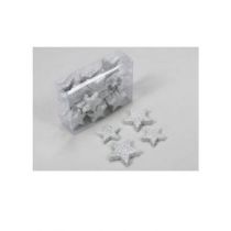 24 ÉTOILES PAILLETTES DE 4/5CM - ARGENT