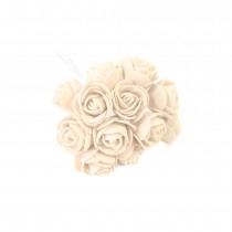 24 FLEURS DÉCO ROSETTE MOUSSE 11X2CM IVOIRE