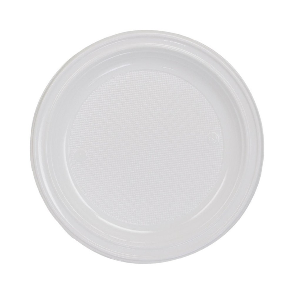 Assiette plastique réutilisable blanche 21,5 cm
