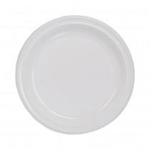 25 ASSIETTES PLASTIQUE RÉUTILISABLE 25CM BLANC