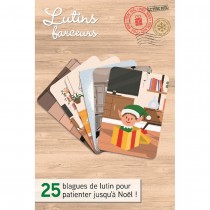 25 CARTES BÊTISE BLAGUE LUTIN FARCEUR 15X10CM