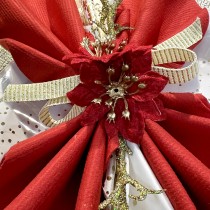 25 SERVIETTES PAPIER AIRLAID 40CM ROUGE