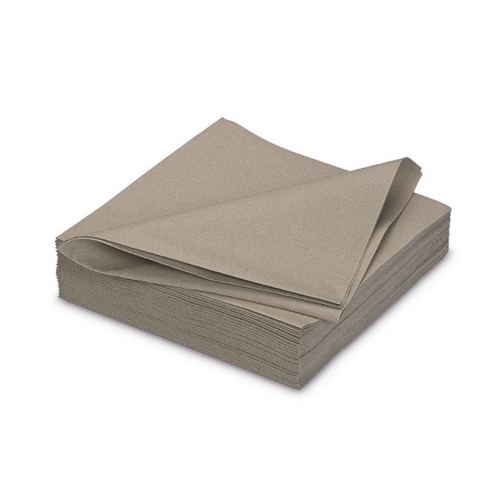 25 Serviettes Airlaid Toucher Tissu Luxe 40x40 Vert Sauge