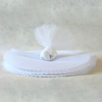25 TULLES RONDS 24CM - BLANC