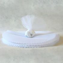 25 TULLES RONDS 24CM - BLANC